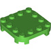 LEGO Vert clair assiette 4 x 4 x 0.7 avec Coins arrondis et Empty Middle (66792)