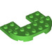 LEGO Bright Green Plate 4 x 6 x 0.7 with Rounded Corners (89681)