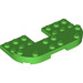 LEGO Fel groen Plaat 8 x 4 x 0.7 met Afgeronde hoeken (73832)