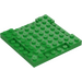 LEGO Bright Green Plate 8 x 8 x 0.7 with Cutouts (2628)