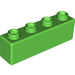 LEGO Bright Green Quatro Brick 1 x 4 (48411)