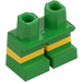 LEGO Bright Green Short Legs with Yellow Stripe (16709 / 41879)