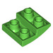 LEGO Leuchtend grün Steigung 2 x 2 x 0.7 Gebogen Invertiert (32803)