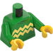 LEGO Bright Green Sweater with Zig Zag Stripes Minifig Torso (973 / 76382)