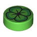 LEGO Bright Green Tile 1 x 1 Round with Four Leaf Clover (35380 / 109772)