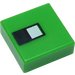 LEGO Fel groen Tegel 1 x 1 met Minecraft Schildpad Eye met groef (3070 / 47144)
