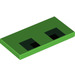 LEGO Bright Green Tile 2 x 4 with Minecraft black eye pixels (66762 / 87079)