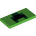 LEGO Vert clair Tuile 2 x 4 avec Minecraft Creeper Mouth (66768 / 87079)