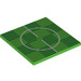 LEGO Vert clair Tuile 6 x 6 avec Football pitch Centre avec tubes inférieurs (10202 / 66747)