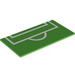 LEGO Bright Green Tile 8 x 16 with Penalty Area Soccer Field Marking with Bottom Tubes, Textured Top (90498 / 101348)