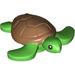LEGO Leuchtend grün Schildkröte (Klein) mit Medium Flesh Shell (67040 / 104101)