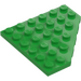 LEGO Bright Green Wedge Plate 6 x 6 Corner (6106)