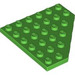 LEGO Leuchtend grün Keil Platte 6 x 6 Ecke (6106)