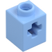 LEGO Leuchtendes Hellblau Stein 1 x 1 mit Achsloch (73230)