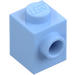 LEGO Leuchtendes Hellblau Stein 1 x 1 mit Noppe auf Ein(e) Seite (87087)