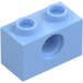 LEGO Bright Light Blue Brick 1 x 2 with Hole (3700)
