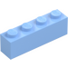 LEGO Helder lichtblauw Steen 1 x 4 (3010 / 6146)