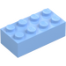 LEGO Bright Light Blue Brick 2 x 4 (3001)