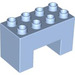 LEGO Bleu clair brillant Duplo Brique 2 x 4 x 2 avec 2 x 2 Coupé sur Bas (6394)