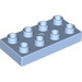 LEGO Bleu clair brillant Duplo assiette 2 x 4 (4538 / 40666)