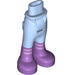 LEGO Bright Light Blue Hip with Pants with Medium Lavender Boots