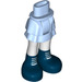 LEGO Bleu clair brillant Hanche avec Court Double Layered Skirt avec Dark Bleu boots (92818)