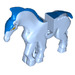 LEGO Helles Hellblau Pferd mit Blau Maine und Schwanz  (100724)
