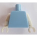 LEGO Bright Light Blue Plain Minifig Torso with White Arms and White Hands (76382 / 88585)