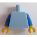 LEGO Bright Light Blue Plain Torso with Blue Arms and Yellow Hands (76382)