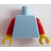 LEGO Helder Lichtblauw Vlak Torso met Rood Armen en Geel Handen (76382 / 88585)