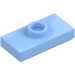 LEGO Bright Light Blue Plate 1 x 2 with 1 Stud (with Groove and Bottom Stud Holder) (15573)