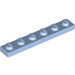 LEGO Bright Light Blue Plate 1 x 6 (3666)