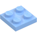 LEGO Bright Light Blue Plate 2 x 2 (3022)