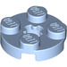 LEGO Helder Lichtblauw Plaat 2 x 2 Ronde met As Gat (met &#039;X&#039;-vormig asgat) (4032)