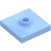 LEGO Bright Light Blue Plate 2 x 2 with Groove and 1 Center Stud (23893 / 87580)