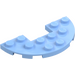 LEGO Lys lyseblå Plate 3 x 6 Rund Halv Sirkel med UtskjæRing (18646)
