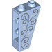 LEGO Bright Light Blue Slope 1 x 2 x 3 (75°) Inverted with Silver Swirls (2449 / 24930)