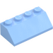 LEGO Bright Light Blue Slope 2 x 4 (45°) with Rough Surface (3037)