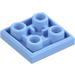 LEGO Leuchtendes Hellblau Fliese 2 x 2 Invers (11203)