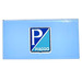 LEGO Bright Light Blue Tile 2 x 4 with P Piaggio Sticker (87079)