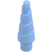 LEGO Leuchtendes Hellblau Unicorn Horn mit Spiral(e) (34078 / 89522)