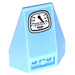 LEGO Bright Light Blue Wedge 4 x 4 Triple Inverted with Speedometer Sticker with Reinforced Studs (13349)