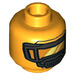 LEGO Bright Light Orange AIM Agent Minifigure Head with Visor (Recessed Solid Stud) (3626 / 66624)
