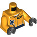 LEGO Naranja claro brillante Airshow Jet Piloto Minifigura Torso (973 / 76382)