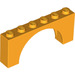 LEGO Orange clair brillant Cambre 1 x 6 x 2 Dessus d&#039;épaisseur moyenne (15254)
