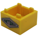 LEGO Orange clair brillant Boîte 2 x 2 avec Honeydukes dans diamant Autocollant (59121)