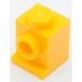 LEGO Helles Licht Orange Backstein 1 x 1 mit Scheinwerfer und Slot (4070 / 30069)