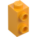 LEGO Lysorange Klods 1 x 1 x 1.6 med To Side Knops (32952)