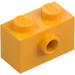 LEGO Lysorange Klods 1 x 2 med 1 Stud på Side (86876)