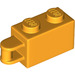 LEGO Helder Lichtoranje Steen 1 x 2 met Scharnier Shaft (Spoelas) (34816)